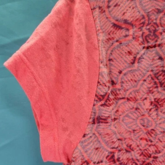Prana Womens Short Sleeve Patterned Top (Size: Small/Pink) - Picture 10 of 11